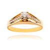 14K Yellow & White Gold .23Ct Diamond With Shou Default Title