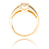 14KT Yellow and White Gold .40 Carat Diamond Ring with Double Row Diamond Band Default Title