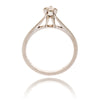 18K White Gold Star Gold Shaped .12 Carat Diamond Solitaire Ring Default Title