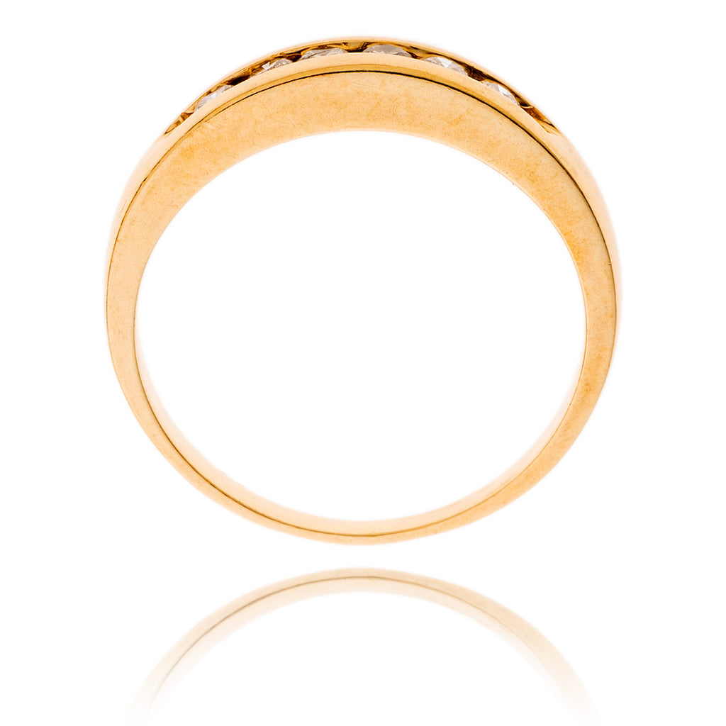 14KT Yellow Gold Channel Set Diamond Band Default Title