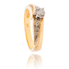 14KT Yellow and White Gold Illusion Set Diamond Ring Default Title