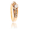 14Kt Yellow And White Gold .21 Carat Diamond Ring With Diamond Shoulders, .33Ctw Default Title