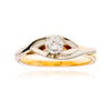 14-18KT Yellow and White Gold .25 Carat Diamond Solitaire Swirl Engagement Ring Default Title