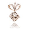 18KT White Gold Diamond Cluster Pendant with Fancy Diamond Bale Default Title