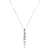 14kt White Gold 3-Stone Vertical Diamond Pendant Default Title