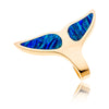 14Kt Yellow Gold Dolphin Tail Pendant Set With Two Custom Cut Black Opal Inlays Default Title