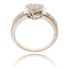 18KT White Gold Diamond Heart Shaped Ring Default Title