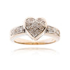 18KT White Gold Diamond Heart Shaped Ring Default Title