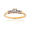 14KT Yellow and White Gold 5-Stone Diamond Engagement Ring Default Title