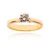 14KT Yellow and White Gold 4-Prong .31 Carat Solitaire Diamond Engagement Ring Default Title