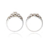 18K White Gold Diamond Engagement Ring & Matching Wedding Band Set Default Title