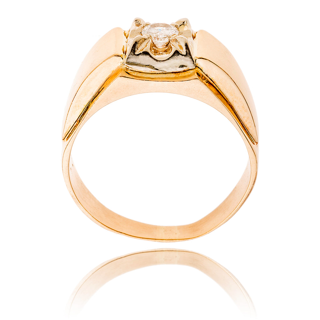 Gts 10k y&w .18ct dia sol ring Default Title