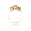 14k y/g rhodium prong set 3 row ring with 27 dia Default Title