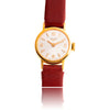 18kt Yellow Gold LONGINES Watch With Burgundy Calf Skin Strap Default Title