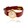 18kt Yellow Gold LONGINES Watch With Burgundy Calf Skin Strap Default Title