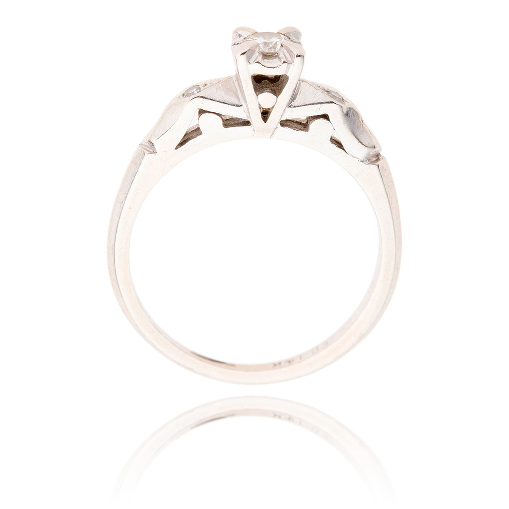 14kt w/g diamond engagement ri Default Title