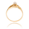 14kt y/g marquise shaped dia s Default Title