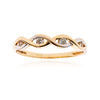 10kt y/g 3-stone cz ring Default Title
