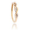 10kt y/g 3-stone cz ring Default Title