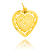 24kt heart pendant (no chain) Default Title