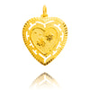 24kt heart pendant (no chain) Default Title