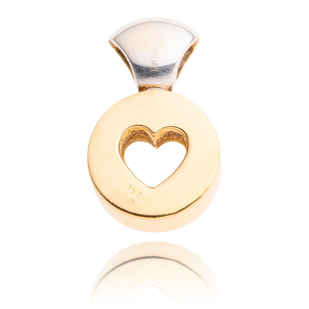 18kt Yellow Gold Pave Set Diamond Pendant Default Title