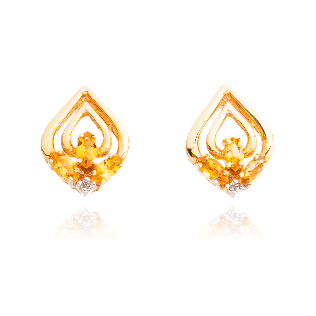 14kt Yellow Gold Multi Gemstone Stud Earrings Default Title