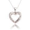 10kt White Gold Diamond Heart Pendant Default Title
