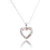 10kt White Gold Diamond Heart Pendant Default Title
