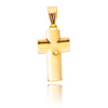 18kt 2-tone crusifix pend Default Title