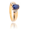 10kt y/g oval saph & dia ring Default Title