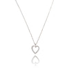 14kt White Gold Diamond Heart Pendant With 18kt Chain Default Title