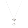 14kt White Diamond Heart Pendant White 10kt Chain Default Title