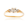 10K Yellow Gold Small Diamond Engraved Ring Default Title