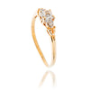 10K Yellow Gold Small Diamond Engraved Ring Default Title