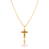 14kt Yellow Gold Cross Pendant With Chain Default Title