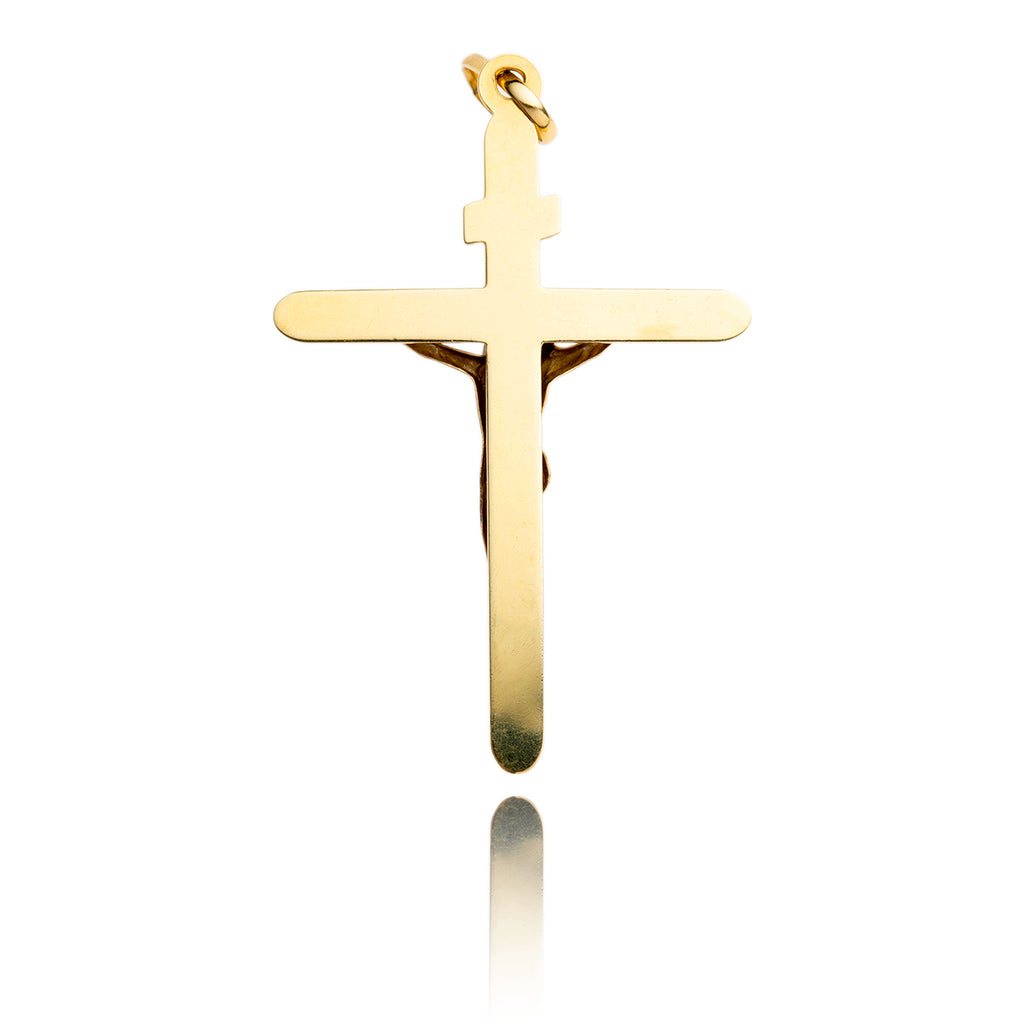 14kt Yellow Gold Crucifix Pendant Default Title