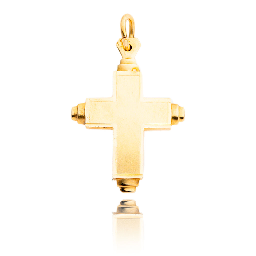 14kt Yellow Gold Decorative Cross Default Title
