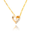 14kt Yellow Gold Diamond Heart Pendant With Chain Default Title