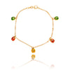 10kt Yellow Gold Green, Yellow and Red Ladybug Bracelet Default Title