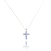 10kt White Gold Tanzanite & Diamond Cross Pendant Default Title
