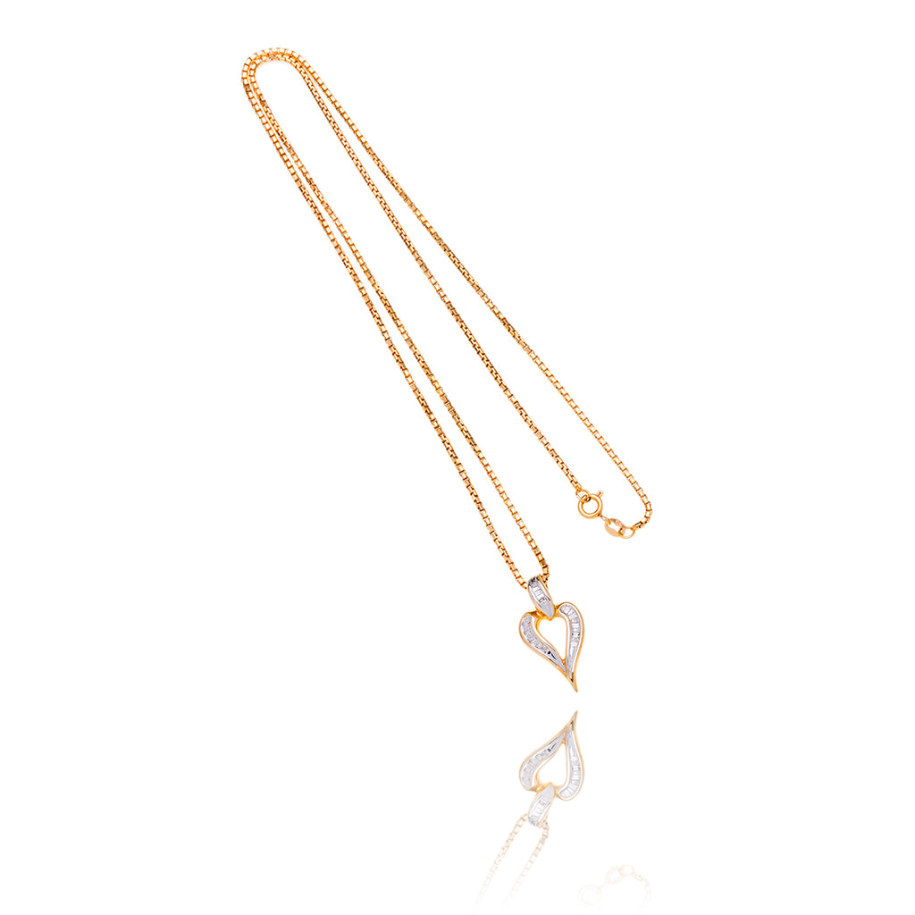 14kt Bag Diamond Heart Pendant, .16ctw Default Title