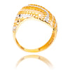 18K Yellow Gold & Rhod Swirl Ring Default Title