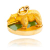 10kt Yellow Gold  3-D Jade Polar Bear Pendant Default Title