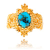 14K Yellow Gold Turquoise Text Ring Default Title