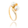 10kt Yellow Gold Pearl & Diamond Ring Default Title