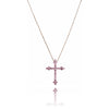 18kt White Gold Cross With 14kt Chain Default Title