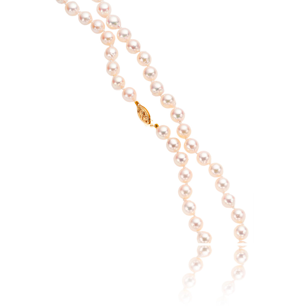 14K Yellow Gold 7-7.5mm Pearl Strand Default Title