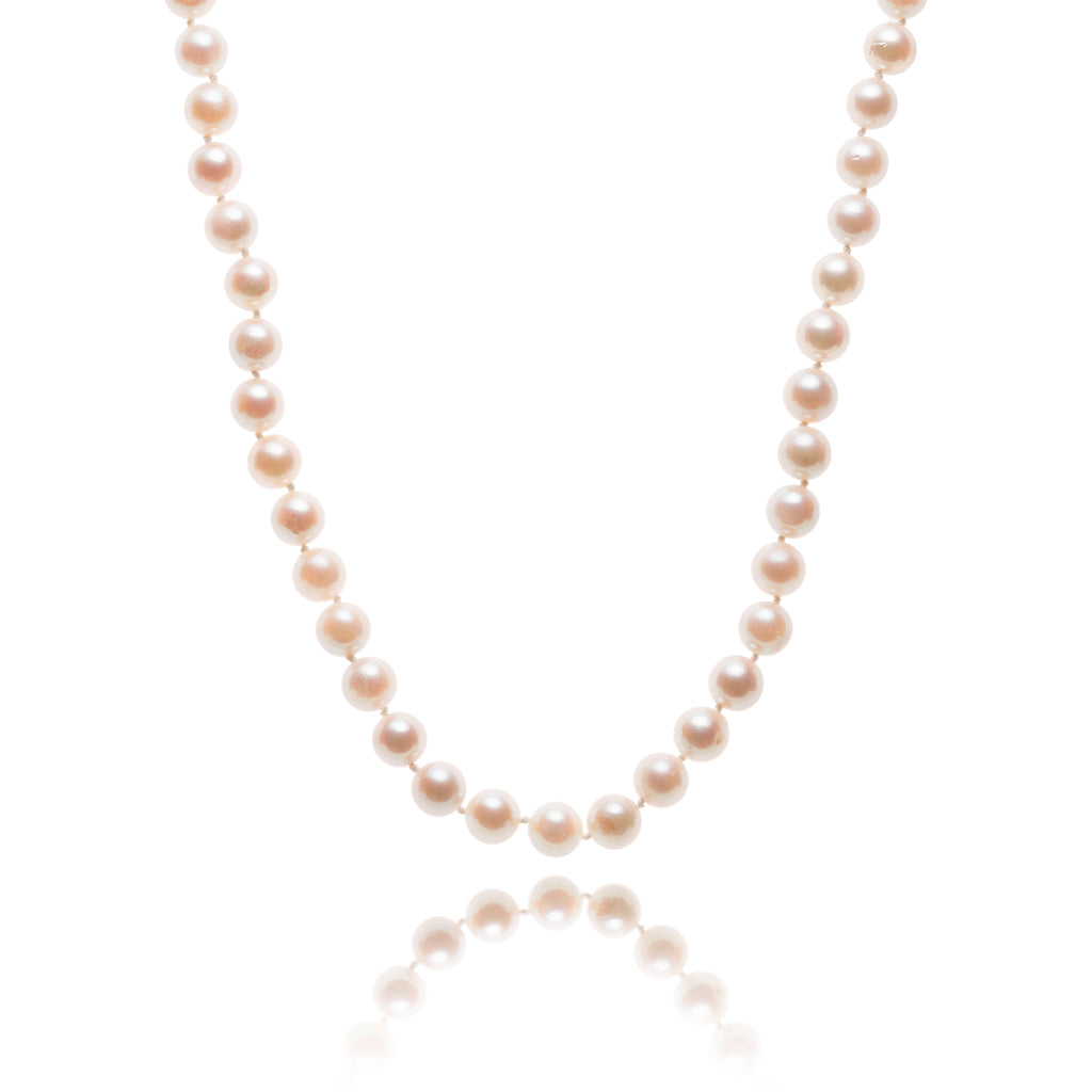 14K Yellow Gold 52cm Cultured Pearl Necklace Default Title