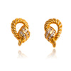 14Kt Yellow Gold Channel-Set Diamond Love Knot Earrings Default Title